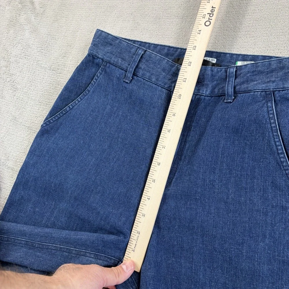 JENNI KAYNE Wide Leg Trouser Pants Jeans in Blue Women 0 High Rise Designer $345